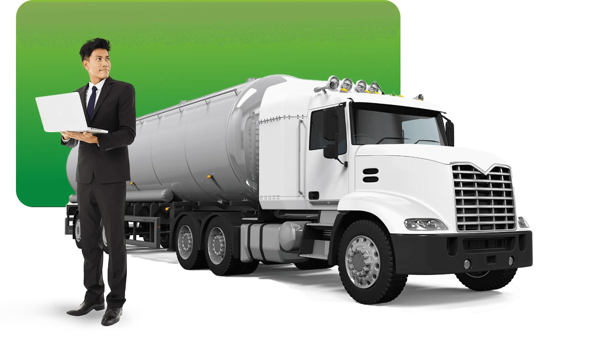 Petromo truck and guy